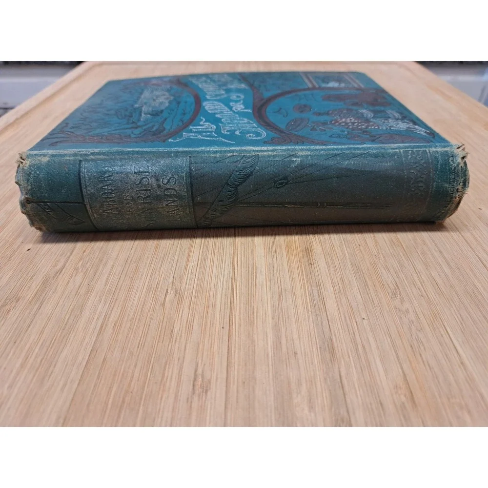 Vintage Antique Book Display Decoration All Aboard‎ For Sunrise Lands Book.